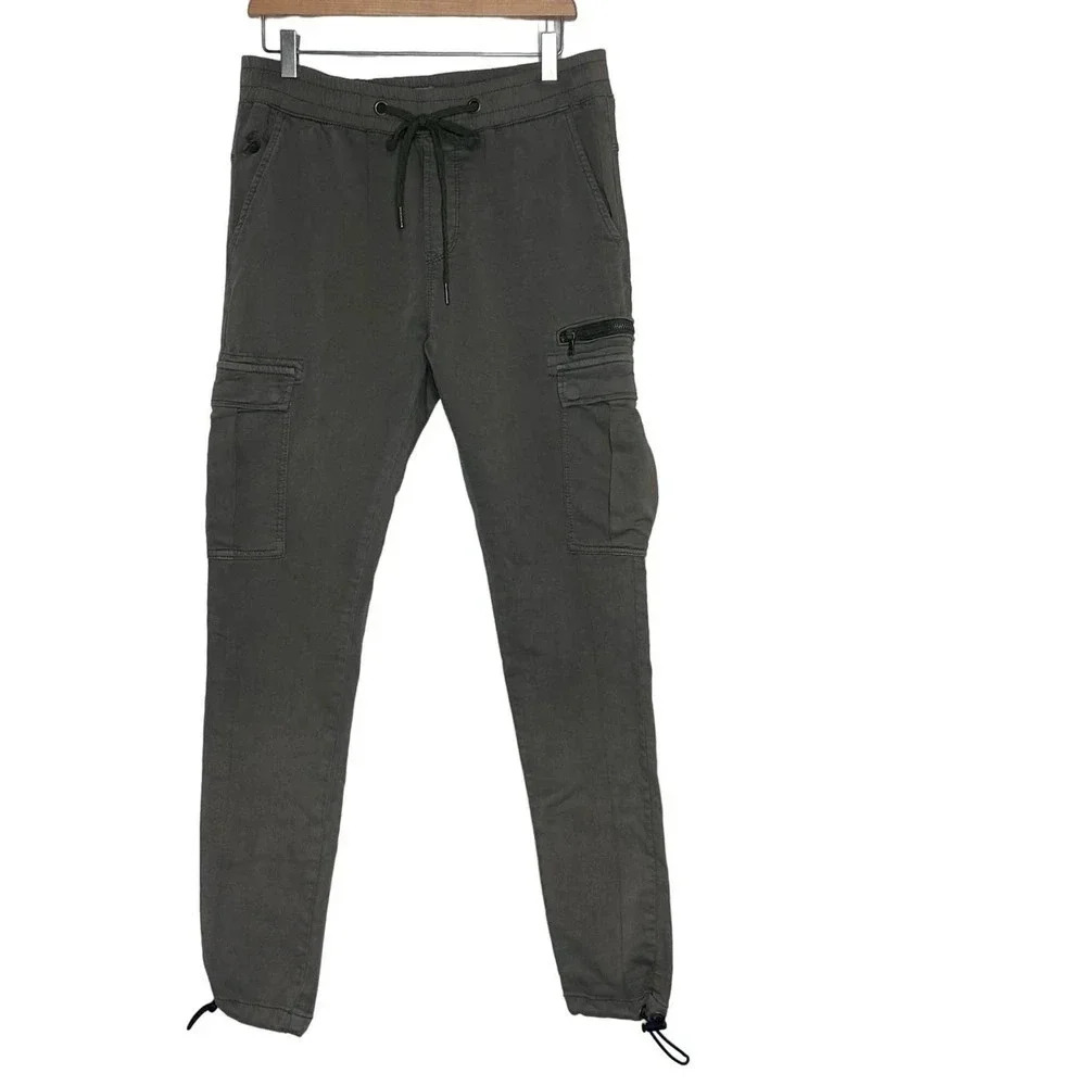 Kuwallatee M 34x32‎ mens army green cargo utility pull on minimalist pants
